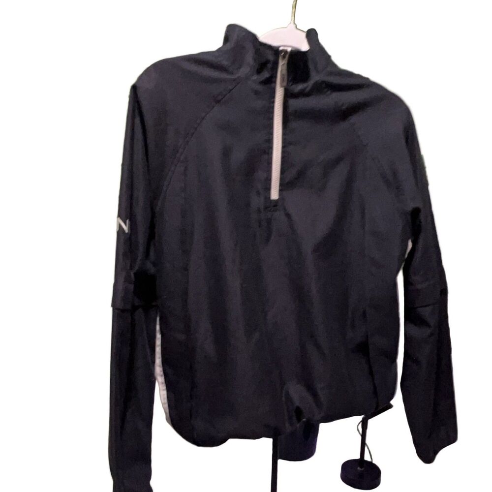 PING Quarter Zip Pullover Golf Jacket XS Black White 1/4 Zip Polyester